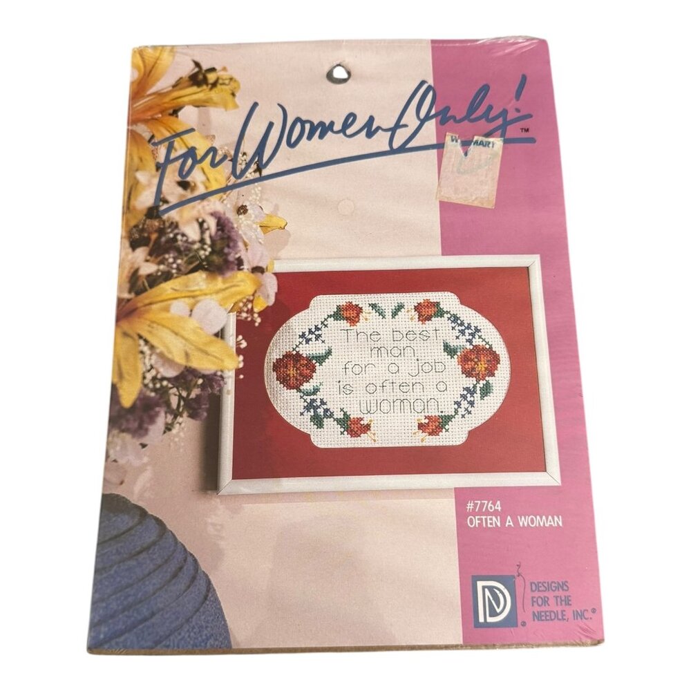 NEW Cross Stitch kit For Women Only Designs for the Needle #7764 OFTEN A WOMAN